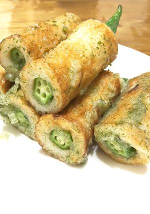 オクラinちくわの磯辺揚げ-レシピのメイン写真