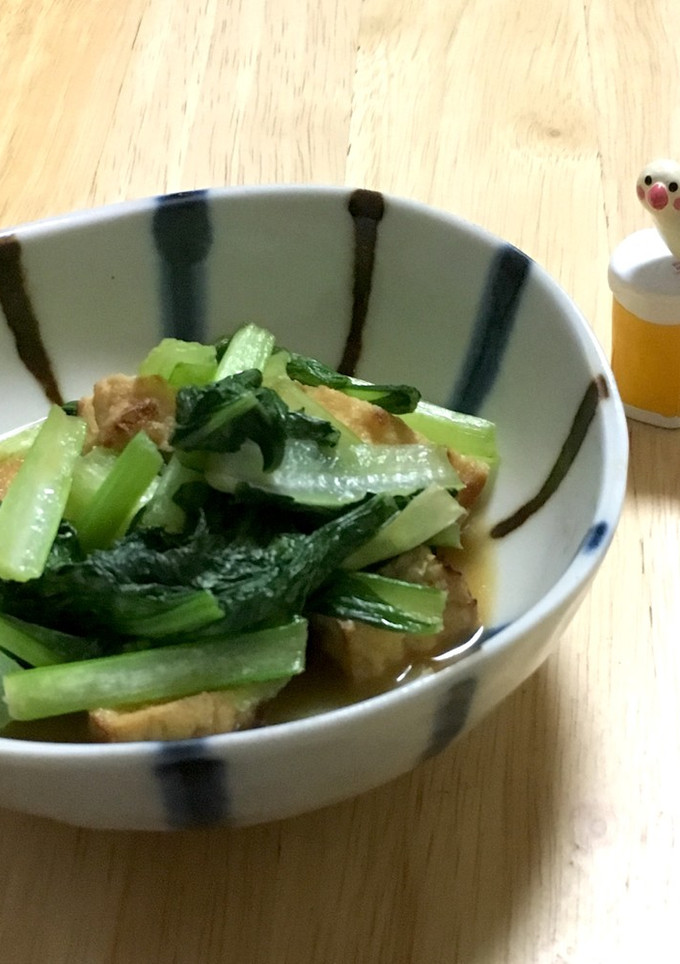 小松菜と厚揚げの煮物-レシピのメイン写真