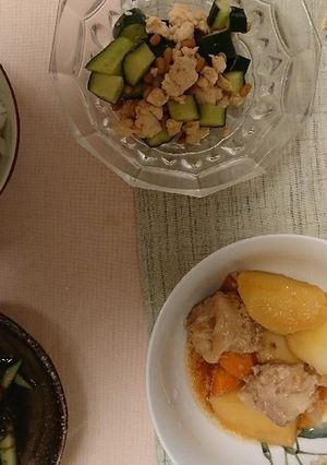 ピリ辛、納豆と鶏挽肉ときゅうり和え★-レシピのメイン写真