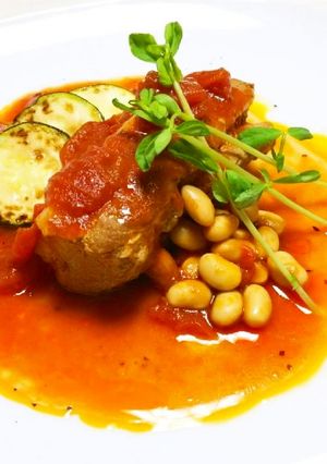 ◆豚バラ肉と大豆のトマトソース煮込み♪-レシピのメイン写真