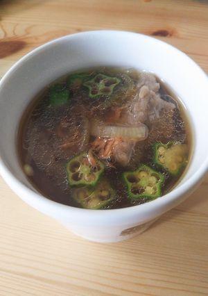 そばがきとアミエビのスープ-レシピのメイン写真