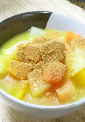 オーツ麦とフルーツのオレンジシナモン風味-レシピのメイン写真