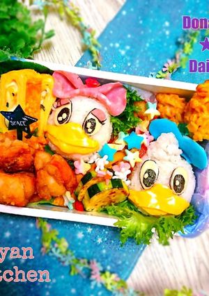 『デイジー織姫とドナルド彦星』七夕★弁当-レシピのメイン写真