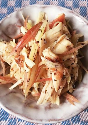 ＊副菜！ささみと茗荷の梅肉ゆかり和え＊-レシピのメイン写真