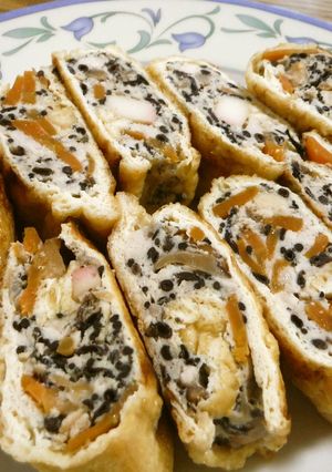 ひじき煮リメイク♪油揚げ包み焼き-レシピのメイン写真