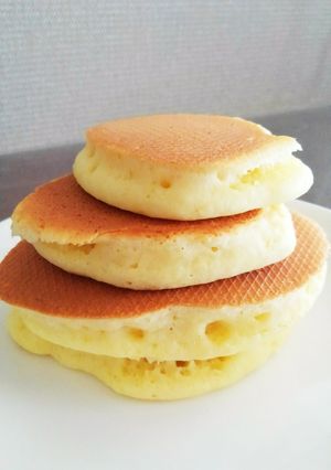 ホットケーキmixとホエーでパンケーキ-レシピのメイン写真