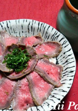 炊飯器で柔らか！ローストビーフ丼-レシピのメイン写真