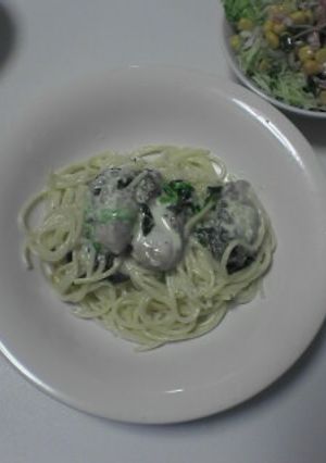 牡蠣のクリームパスタ-レシピのメイン写真
