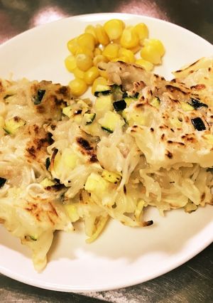 ズッキーニとベーコンのそうめんおやき-レシピのメイン写真
