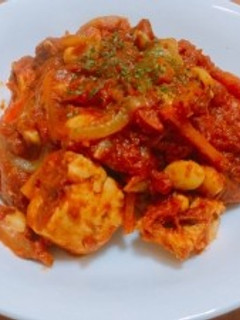 【節約】ゴロゴロチキンのトマトカレー煮込-レシピのメイン写真