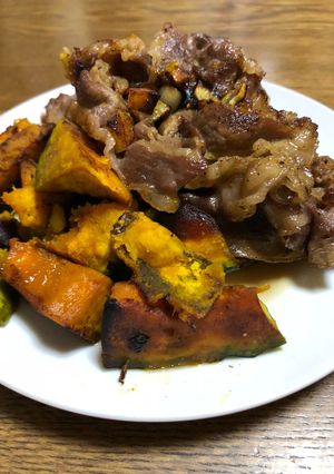 牛肉とカボチャのニンニク炒め-レシピのメイン写真