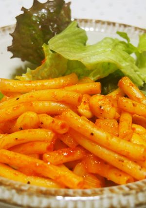 大豆とマカロニのケチャップ炒め♪-レシピのメイン写真