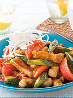 夏野菜とカナダポークの辛み炒め-レシピのメイン写真