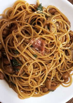 【覚書】残った照り焼きのタレで和風パスタ-レシピのメイン写真