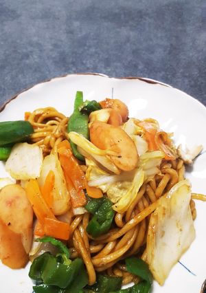 簡単！カレー焼きそば-レシピのメイン写真