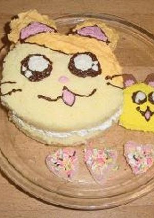 とっとこハム太郎とちびまるちゃんケーキ-レシピのメイン写真