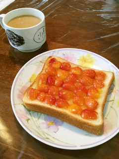 さくらんぼのタルトトースト-レシピのメイン写真