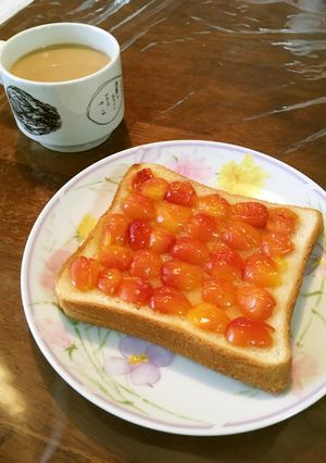 さくらんぼのタルトトースト-レシピのメイン写真