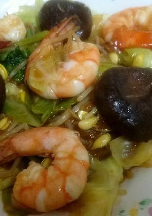 大豆もやしと海老のあんかけ炒め-レシピのメイン写真