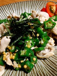 豚しゃぶとオクラのわさび和え-レシピのメイン写真