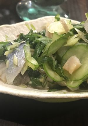 しめ鯖と香味野菜サラダ-レシピのメイン写真