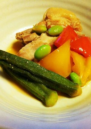 鶏肉とパプリカの甘辛煮-レシピのメイン写真