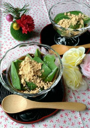抹茶プリンで信玄餅風-レシピのメイン写真