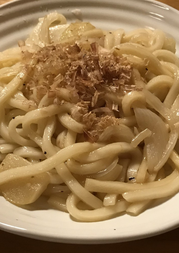 ほっこりニンニクとタマネギの焼きうどん-レシピのメイン写真
