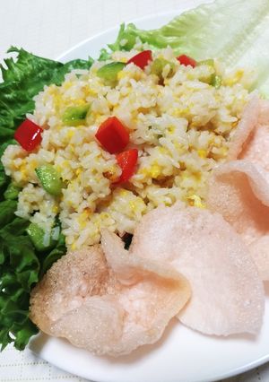 メロンのサラダ炒飯-レシピのメイン写真
