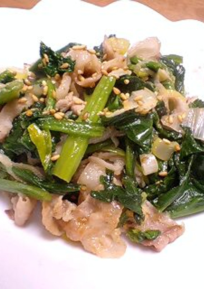 豚肉とほうれん草の炒め物～金のごまだれ味-レシピのメイン写真