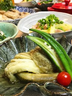 ひんやり美味しい焼きなすのお浸し-レシピのメイン写真