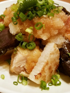 鶏肉とナス、山芋焼きのおろしポン酢-レシピのメイン写真