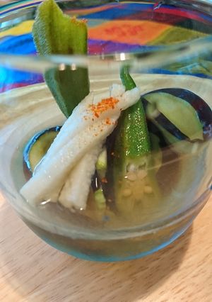 水ナスとネバネバの煮浸し-レシピのメイン写真
