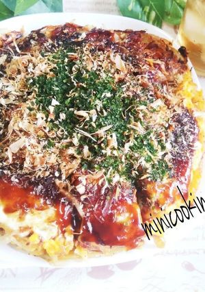 満腹レシピ♪フライパンで広島風お好み焼き-レシピのメイン写真