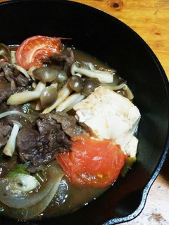 スキレット トマト入りすき焼き(^-^)-レシピのメイン写真