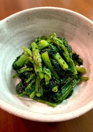 アスパラとほうれん草の胡麻味噌和え-レシピのメイン写真