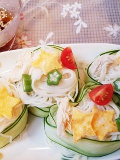 即席七夕そうめん-レシピのメイン写真