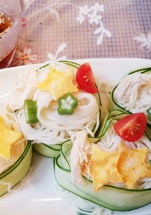 即席七夕そうめん-レシピのメイン写真