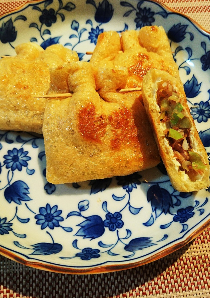 ネギと鰹節の油揚げ詰め-レシピのメイン写真