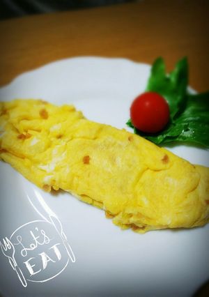 シャキシャキ玉ねぎ入り納豆オムレツ♡-レシピのメイン写真