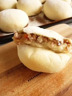 肉まん風白パン(HB使用)-レシピのメイン写真