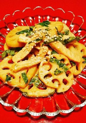 シソ香る＊豚とレンコンの味噌炒め-レシピのメイン写真