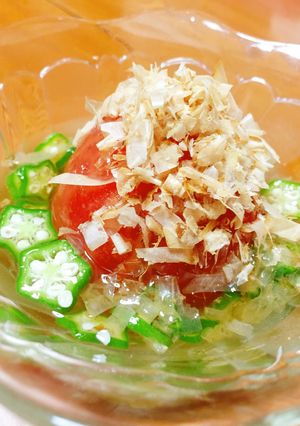 夏にピッタリ!トマトとオクラのだし浸し-レシピのメイン写真