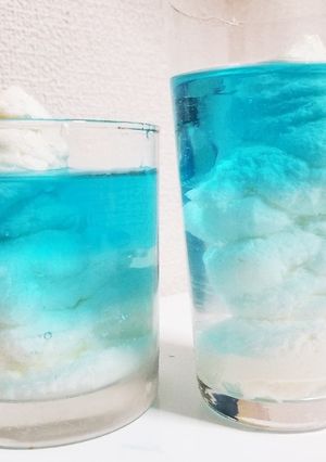 ブルーハワイで夏の入道雲ゼリー-レシピのメイン写真