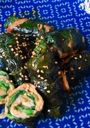 ＊甘酢だれで！豚肉のほうれん草巻き＊-レシピのメイン写真