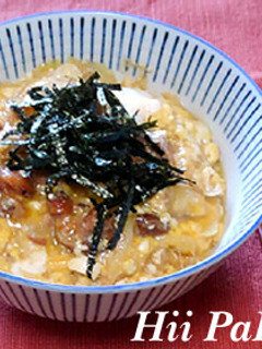 焼き鳥缶で親子丼!豆腐でフワフワ‼-レシピのメイン写真