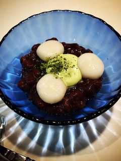 圧力鍋で作る冷やしぜんざい・抹茶白玉添え-レシピのメイン写真