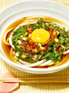 旨辛☆コチュジャン納豆のぶっかけうどん-レシピのメイン写真