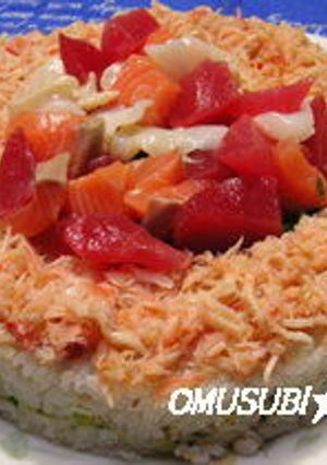 お花のようなケーキ寿司-レシピのメイン写真