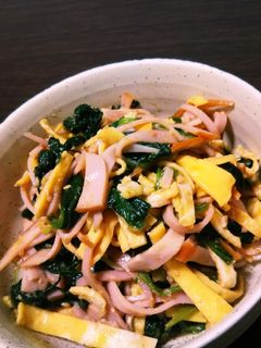 簡単 ほうれん草とハム玉子 中華和え-レシピのメイン写真